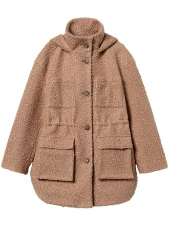 Twin-Set Parka met krullende afwerking - Bruin
