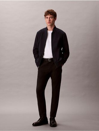 Calvin Klein Mens Matte Bomber Jacket - Blue - 2XL