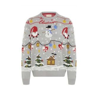 Blend kersttrui grijs