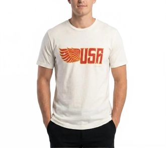 Kinetix Usa Organic Graphic Tee In Snow White