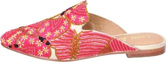 Coral Blue Mules, female, Pink, Size: 7 US Textile Womens Sandals