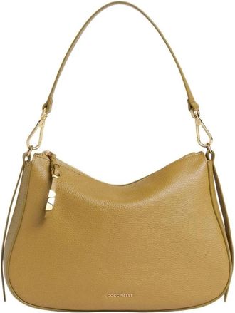 Coccinelle Nory Schoudertas - Dames - Schoudertassen - Groen - ONE Size - Leer - Tassen