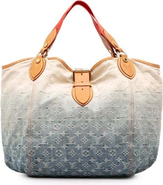 Louis Vuitton Borsa tote Sunray denim con monogramma 2010 - Blu