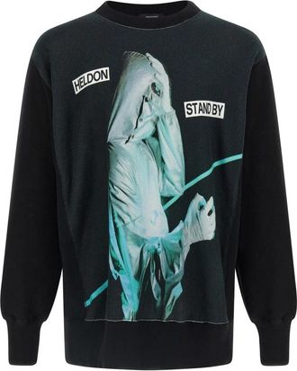 Undercover Heldon Sweatshirt - Heren - Sweatshirts - Zwart - 2XL - Katoen - Hoodies & sweatvesten