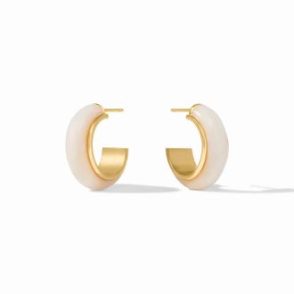 Julie Vos Womens Carnaby Hoop In Alabaster