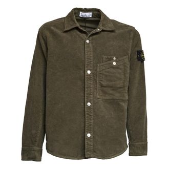 Stone Island Light Jackets, male, Green, M, Light Jacket