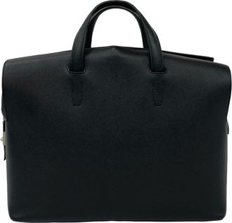 Herm&egrave;s Black Epsom Leather Briefcase (Pre-Owned)