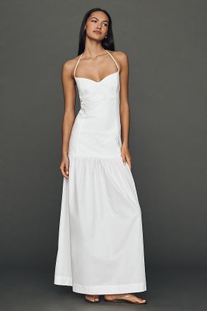 S/W/F 100% Cotton Drop-Waist Maxi Dress