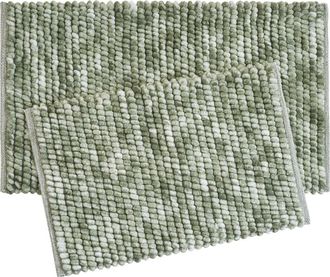 French Connection Space Dye Set of 2 Bath Mats in Sage at Nordstrom Rack