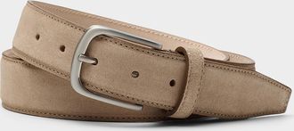 Profuomo Mens Sand suede belt