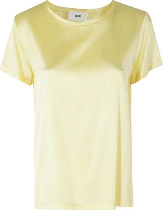 SOLOTRE Tshirt - Dames - T-shirts - Geel - S - Tops