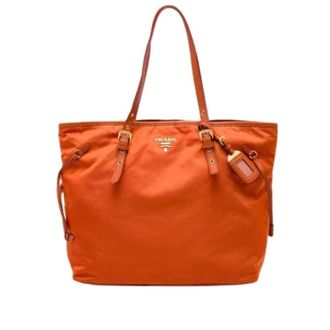 Prada Borsa Tote Vintage Pre-owned in Nylon - - Pre-owned - Donna - Arancione - ONE SIZE