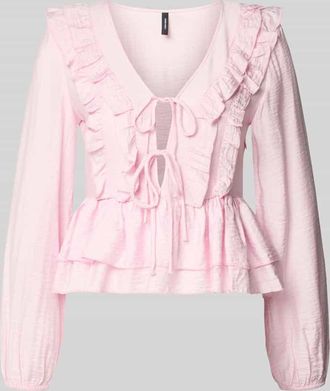 Vero Moda Regular Fit Langarmbluse aus Viskose-Mix Modell ZOEY in Rosa, Gr&ouml;&szlig;e XL