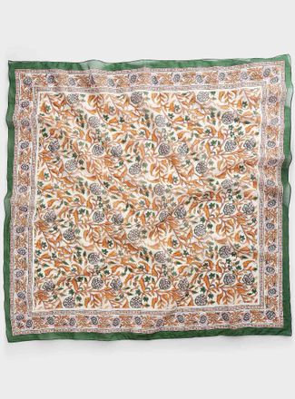 Simons Womens Warm greenery 100% cotton large scarf