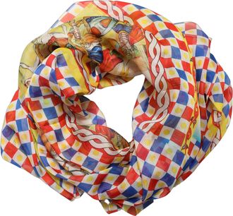 Dolce & Gabbana Multicolor Silk Carretto Foulard Womens Scarf
