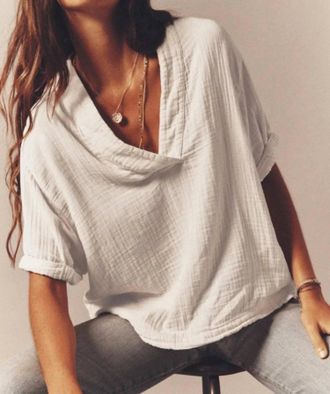 Xirena Avery V-Neck Top In White