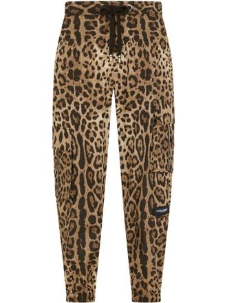 Dolce & Gabbana leopard-print track pants - Brown