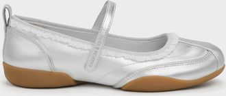 Charles & Keith Louise Lace-Trim Mary Jane Sneakers