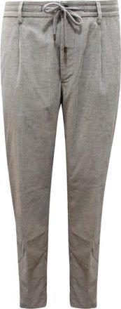 PESERICO Broeken, Heren, Grijs, 2Xl, Fluwelen Broek Gemaakt in Italië