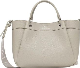 A|X Armani Exchange Shopping Tote - Dames - Shoppers - Grijs - ONE Size - Leer - Tassen