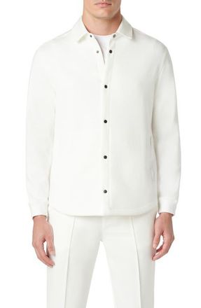 Bugatchi Knit Shirt Jacket in Chalk at Nordstrom, Size Xx-Large