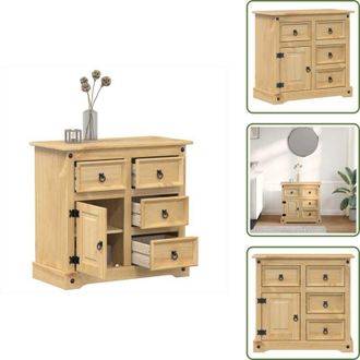vidaXL Credenza in pino - vidaXL Credenza Corona 87x40x76 cm in Legno Massello di Pino