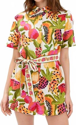 Farm Rio Fruits Paradise Romper In Off-White