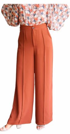 She + Sky Woven Wide Pants In Caramel