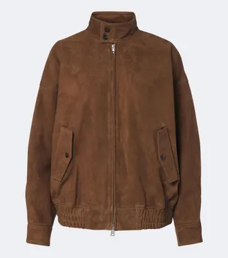 A Gold E Blair suede blouson jacket
