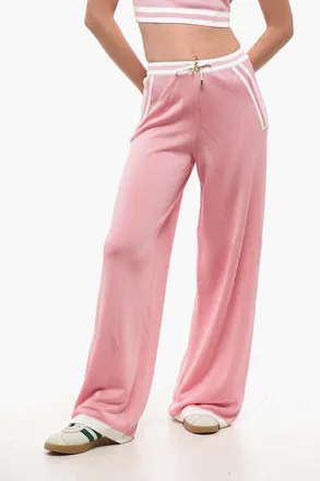 Balmain Pantaloni Casual a Vita Alta con Elastico in Vita Balmain