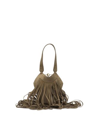 Khaite Bolso de hombro peque&ntilde;o Khaite Nano Lotus Fringe