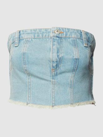 The Ragged Priest Top in Denim-Optik in Jeansblau, Gr&ouml;&szlig;e M