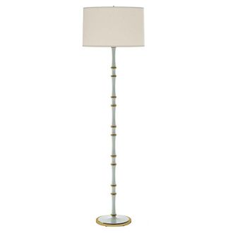 Ballard Designs Iris Floor Lamp - Celadon/Brass - Ballard Designs