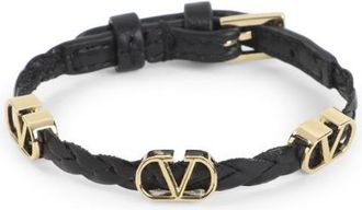 Valentino Garavani Black VLogo Bracelet