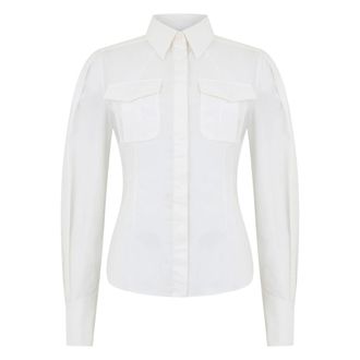 Alberta Ferretti Classic long sleeve shirt - female - Alberta Ferretti - Shirts - White - S - Blouses & Shirts