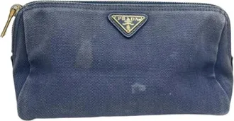 Prada Pre-owned Clutches, female, Blue, Size: ONE SIZE Pre-owned Vintage Clutch