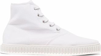 Maison Margiela Witte Elegante Gesloten Lage Sneakers - Dames - Sneakers - Wit - 35 EU - Katoen - Schoenen