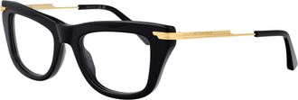 Bottega Veneta Unisex Sunglasses Bv1370o Black-Gold-Transparent Metal Glasses & Frames Black/gold/transparent