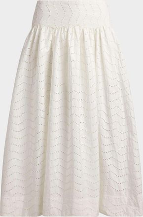 Polo Ralph Lauren Cotton Eyelet Maxi Skirt