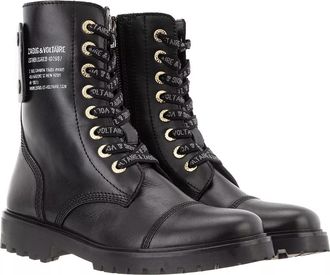 Zadig&Voltaire Boots - Joe Smooth Cowskin Side Print - black - Boots for ladies