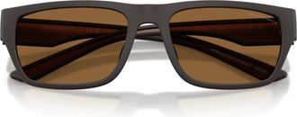 Emporio Armani Ea 4267U Zonnebril - Heren - Zonnebrillen - Bruin - 57 MM - Nylon - Accessoires