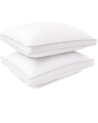 Superior Hypoallergenic Soft Durable 2Pc Gusset Microfiber Pillow Set
