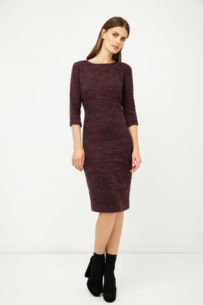 Móveis Conquista Wollen Aubergine Winter Fitted Dress