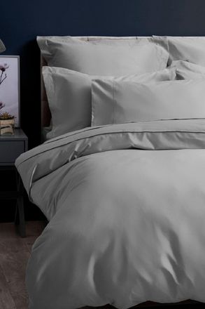 Belledorm Pima Cotton Sateen 450 Thread Count Duvet Cover in Light Grey | Size: Super King