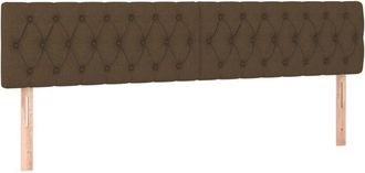 vidaXL Cabecero Con Led De Tela Marr&oacute;n Oscuro 180x7x78/88 Cm Vidaxl