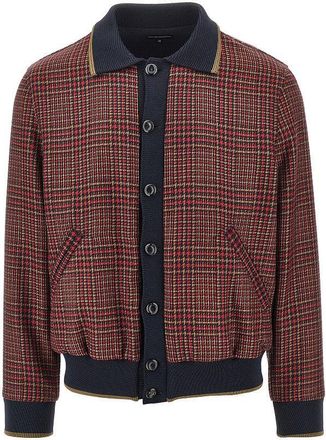 Emporio Armani Wool tweed bomber jacket Man 48
