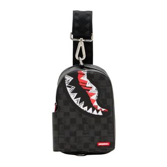 Sprayground Sprayground, Tassen, Heren, Zwart, ONE Size, Leer, Scribble Shark Backpack Sling
