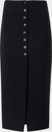 Akris Wool Buttoned Midi Pencil Skirt