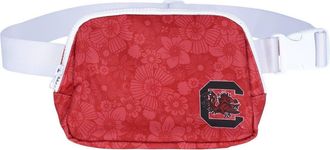 ZooZatZ South Carolina Gamecocks Floral Print Fanny Pack in Crimson at Nordstrom
