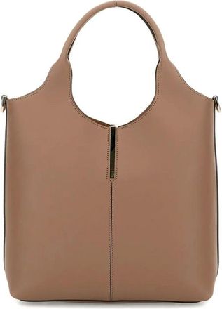Tod's Tassen, Dames, Bruin, ONE Size, Leer, Kleine Leren Tote Bag